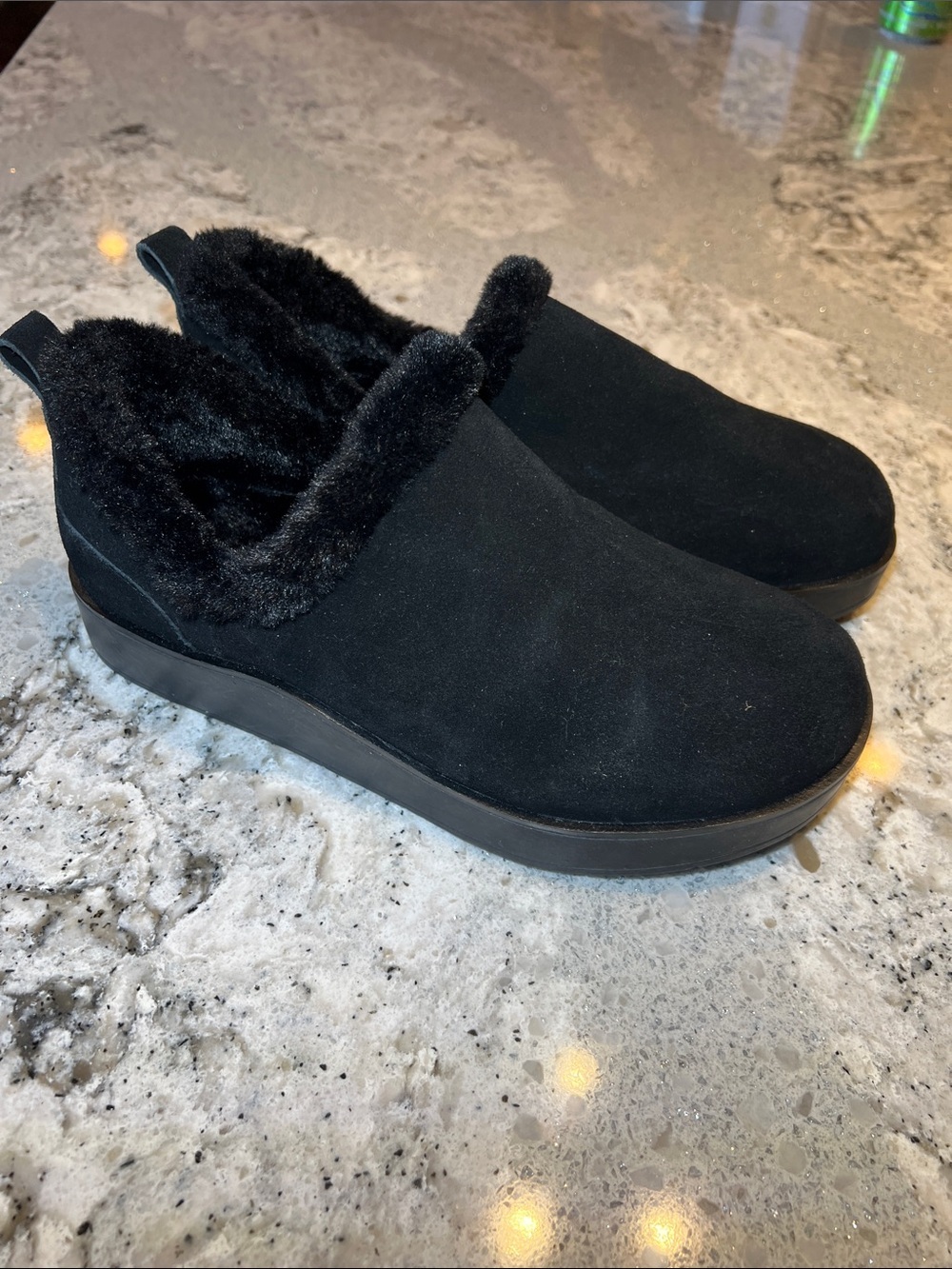 NEW ABEO Pioneer Orthotic Suede Slipper Bootie Black Size 8.5
